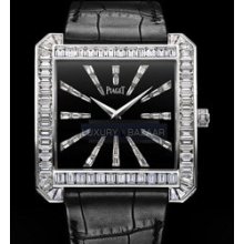 Exceptional Timepieces Protocole XXL Diamond Watch (WG-Diamond / Black / Strap)