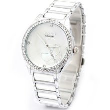 Eyki Women's Fashion Diamond Ceramic Band Quartz Watch Wrist Watch 1pc