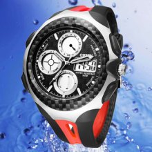 Fashion Army Day Date Digital Analog Alarm Mens Sports Wrist Watch W003b