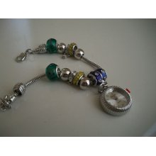 Fashion Designer Blue,green & Yellow Finish Bracelet Watch Hanging Watch