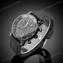 Fashion Plastic Band 6 Hand Date Day Sports Mechanical Automatic Wristwatch