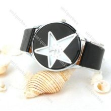 Fashion Women Lady Leather Band Analog Quartz Classic Wrist Watch Elegant