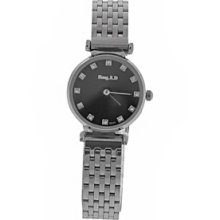 Feminine Quartz Wrist Watch Round Dial Metal Watch Band