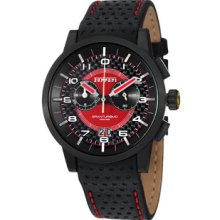 Ferrari Men's 'Granturismo' Black Dial Black Strap Chronograph