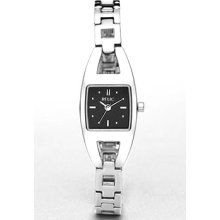Fossil Relic Womens All Silver Stainless Steel Watch, Black Dial, Elaine Zr33503