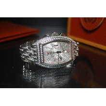 Franck Muller King Conquistador 8005 Custom Diamond Mens Watch Chronograph