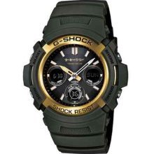 G-shock Awrm100a-3a Solar Ana-digi Grey Resin Strap Men's Watch
