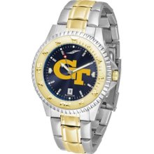 Georgia Tech Yellow Jackets Mens Two-Tone Anochrome Watch