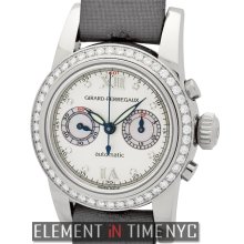 Girard Perregaux Small Chronograph Collection Ladies 18k White Gold 31mm Silver Diamond Dial