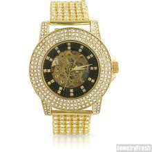 Gold Fully Loaded Automatic Skeleton High End Watch