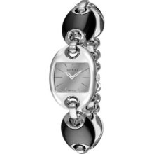 Gucci Women's Swiss Quartz Mirror Dial Black Ceramic Bracelet Watch