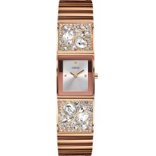 Guess U0002L4 Watch Bejeweled Ladies - Silver Dial Stainless Steel Case Quartz Movement