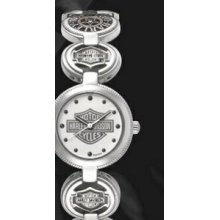 Harley Davidson Collection Ladies` Stainless Steel Round Link Watch