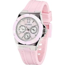 Haurex Italy Ladies Pink Yacht Crystal Watch 1A340DPM