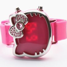Hello Kitty Adult Digital Watch: Pink Rhinestone