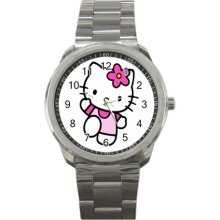 Hello Kitty Sport Metal Watch IwB403 - Gray - Stainless Steel - cartoon
