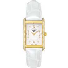 Helvetia Ladies Quartz White Diamonds Gold Watch