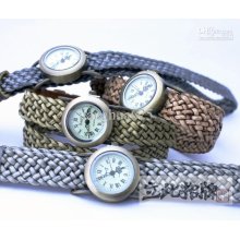 High-quality Watches Leather Cord Retro 2 Laps Winding Braided Serie