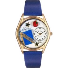 History Teacher Royal Blue Leather And Goldtone Watch ...