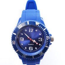 Hot 12 Colors Silicon Rubber Jelly Gel Unisex Sports Quartz Wrist Watch