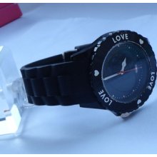 Hot Multicolor Heart_shape Unisex Jelly Watch Silicone Sports Watch
