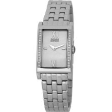 Hugo Boss Ladies Quartz Watch With Mother Of Pearl Dial Analogue Display And Silver Stainless Steel Strap 1502177