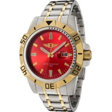 I By Invicta Men's 43628-004 Two-tone Stainless Steel Red Dial Watch $495