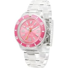 Ice-Watch Unisex Classic Clear Pink Dial Watch CLPKUP09