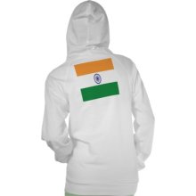 India Flag Womens Pullover Hoodie (Back Design)