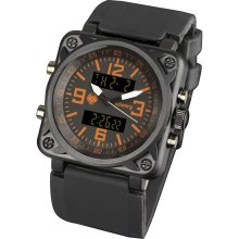 Infantry Digital Military Sport Alarm Mens Wrist Watch Orange Black R