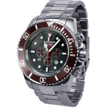 Insignum Tornado Black Dial - Brown Bezel Divers Chronograph Watch