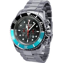 Insignum Tornado Black- Turquoise Divers Chronograph Watch