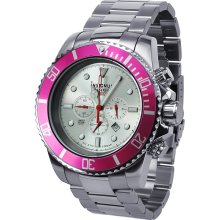 Insignum Tornado Silver - Pink Divers Chronograph Wrist Watch