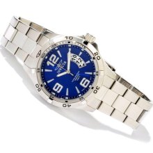 Invicta 0082 Men's Stainless Steel Blue Dial Watch
