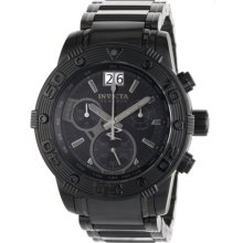 Invicta 0762 Men's Reserve Collection Chronograph Black Ion-plated Ss Watch