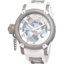 Invicta 1200 1200 Unisex White Rubber Stainless Steel Case Watch
