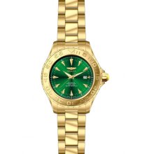 Invicta 80258 Men's Pro Diver Green Dial Gold Tone Steel Automatic Dive Watch