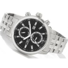 Invicta II Black Dial Quartz Mens Steel Watch 0250