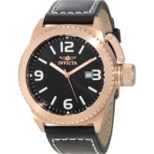 Invicta Mens 1112 Corduba Collection Black Leather Watch