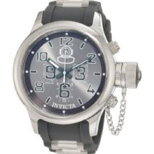 Invicta Men's 1350 Russian Diver Chronograph Grey Dial Grey Polyurethane Watch
