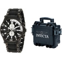 Invicta Men's 1480bbb Sea Scuba Chronograph Black Polyurethane Watch $595