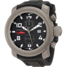 Invicta Men's Russian Diver Chronograph Black Dial Polyurethane Watch 1863