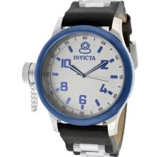 Invicta Men's Russian Diver White Dial Black Leather Strap 10475