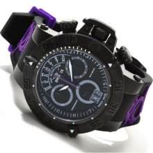 Invicta Men's Subaqua Noma Iii Swiss Quartz Chronograph Purple Accent Silicone S