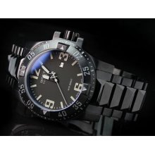 Invicta Reserve Men's Combat Excursion Swiss Quartz Black Ionic-plated Watch