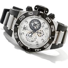 Invicta Subaqua Noma Iv Chrono/tachy Black Ip Ss Silver Dial Watch 11511