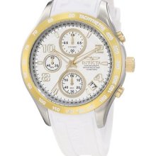 Invicta Watch 12096 Women's Specialty Chronograph Silver Dial 18k Gold Plated