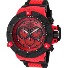 Invicta Watches Men's Subaqua/Noma III Chronograph Red Transparent Dia