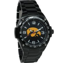 Iowa Hawkeyes watches : Iowa Hawkeyes Stainless Steel Warrior Watch - Black