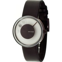 Issey Miyake Vue Yves Behar Watch with Brown Leather Band